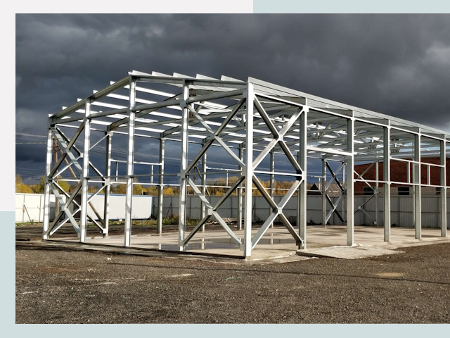 Двускатные ангары в Россошь от 622 руб. за квадрат